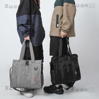 Xuan🥨【陞級優質版】新款大容量斜揹包男單肩休閒情侶時尚潮托特手提包上課通懃郵差包機能包 大容量包包 單肩包 斜挎包