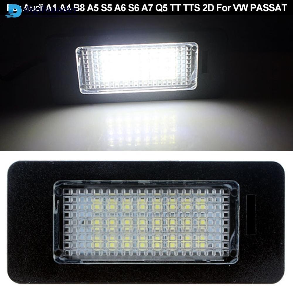 Digifounder 1PC 汽車 Canbus LED 牌照燈總成替換白色適用於奧迪 A1 A4 B8 A5 S5