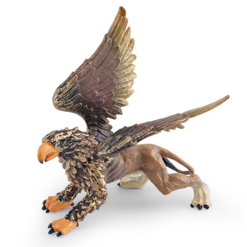 ✌限时熱銷✌仿真希臘神話傳說動物模型獅鷲格里芬鷹頭獅身怪獸桌面擺件