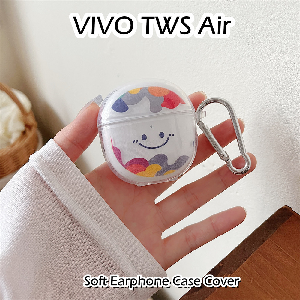 【潮流正面】適用於VIVO Tws Air Case全面屏炫彩碎花軟矽膠耳機套外殼保護套