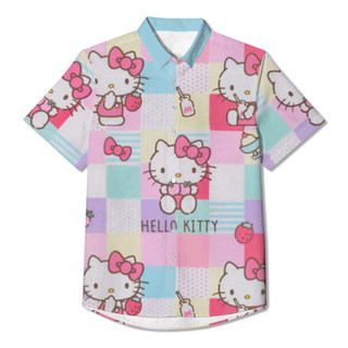 夏季短袖襯衫卡哇伊 HELLO KITTY