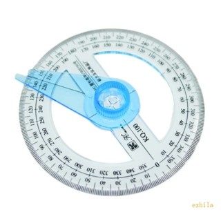 Exhila 360 度角度測量量角器 360 度學生量角器