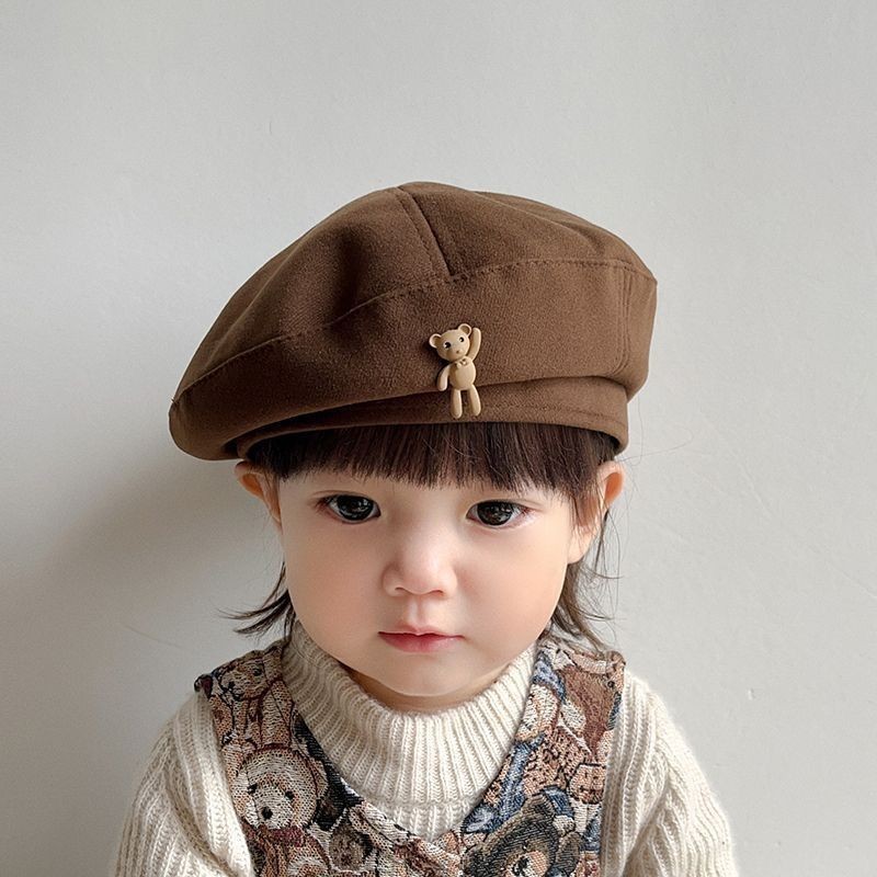 【BOBO】新款女童貝雷帽日子復古開通棕色貝雷帽春秋款男女寶寶畫家帽 兒童貝雷帽