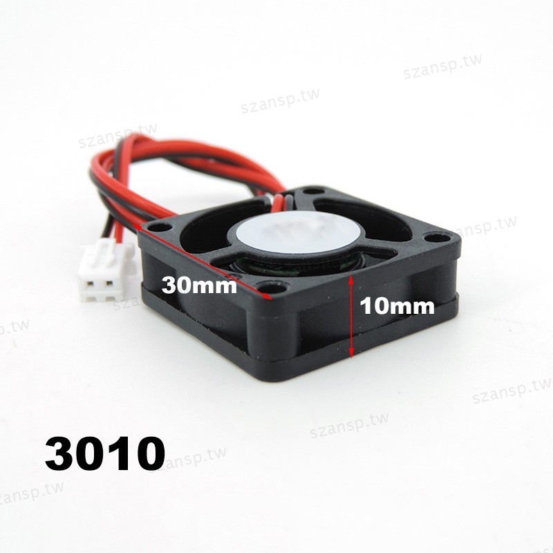 3cm DC 5V 12V 24V 3010 風扇冷卻無刷迷你風扇 30*30*10MM 電纜 17CM 2Pin 散熱