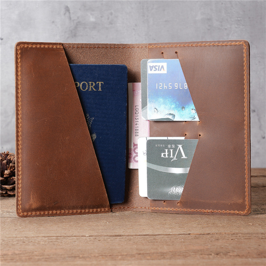 頭層牛皮男士護照包 真皮護照夾機票夾 護照夾 旅行證件收納包