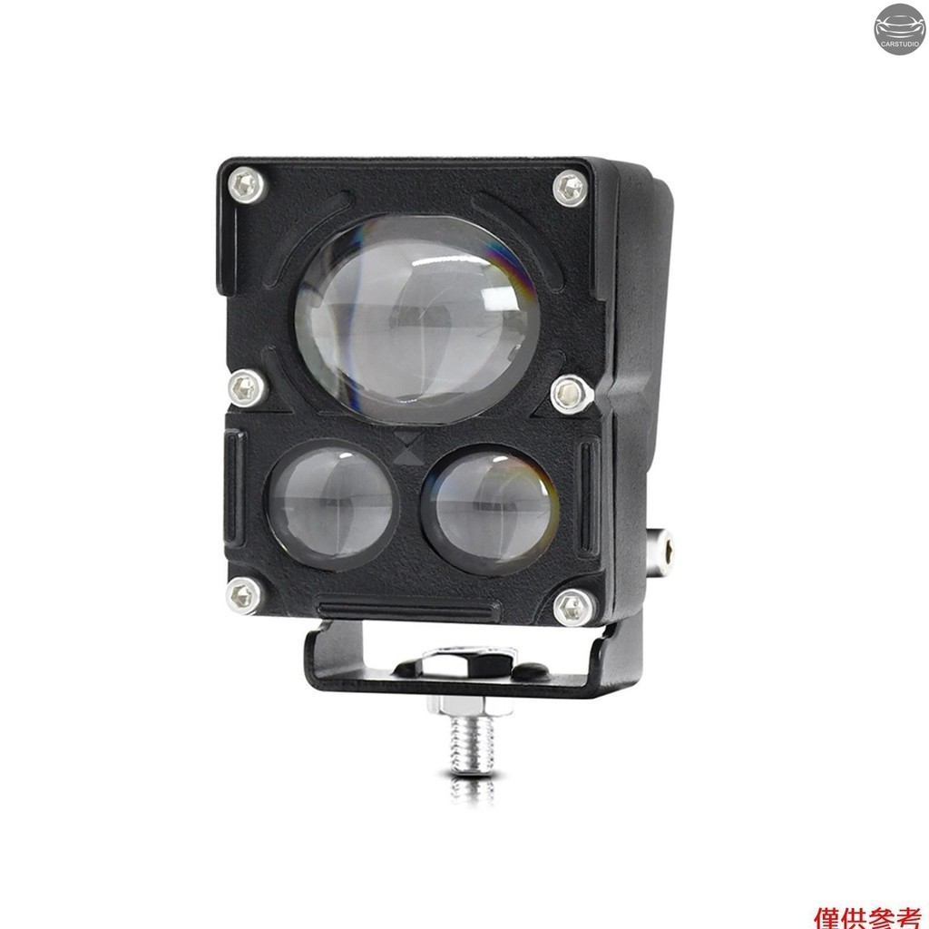 摩托車 LED 駕駛霧燈 60W 6000LM 4 種照明模式 LED 輔助燈帶安裝支架,適用於汽車摩托車拖拉機卡車 A