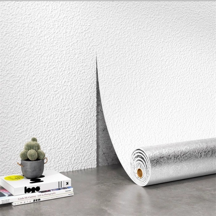 防潮矽藻泥亞麻花紋純色壁紙自粘xpe發泡三維牆貼臥室牆壁家居裝飾壁紙
