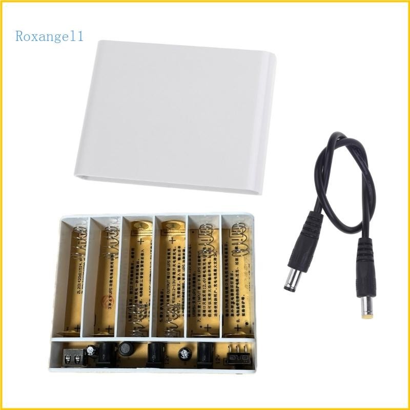 Rox USB 5V 9V 12V 輸出 DIY 18650 電池 UPS 盒用於路由器電話 LED 閉路電視攝像機 1