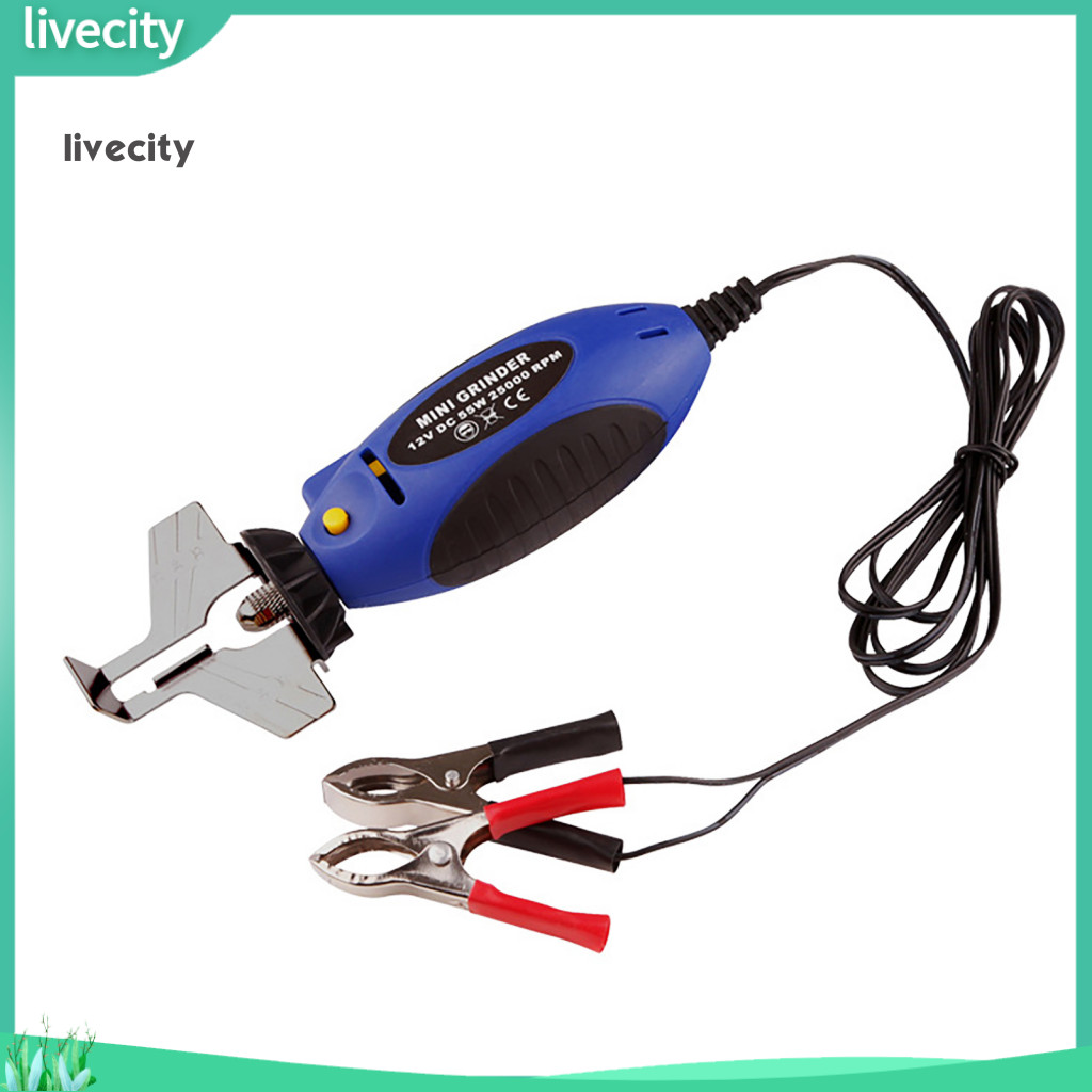 Livecity 電動鏈鋸磨刀器便攜式高精度不銹鋼 12V 電動鏈鋸磨床,帶 3 個磨頭,適用於花園工人