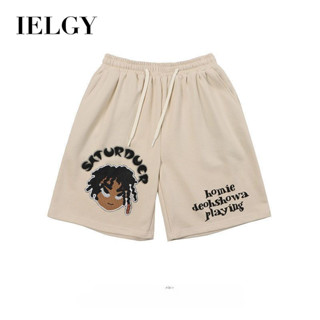 IELGY 【M-6XL】美式嘻哈卡通印花運動短褲男夏季街頭寬鬆休閒短褲