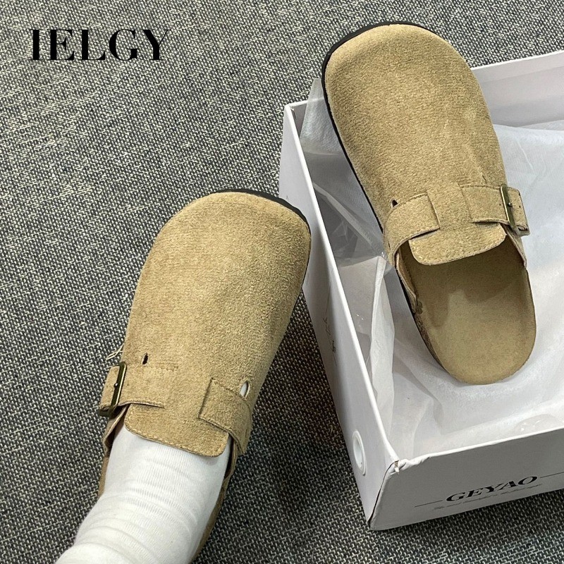 IELGY BIRKENSTOCK 勃肯女裝2024新款平底復古包頭半拖鞋