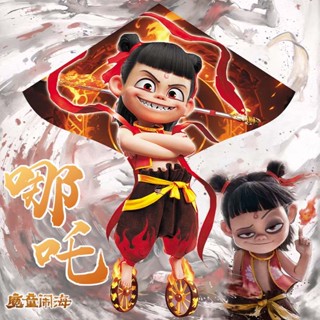 2025新款手持風箏哪吒風箏 微風易飛 高檔大型 風箏 兒童風箏 風箏 卡通風箏 戶外玩具 小風箏 皮卡丘風箏 玩具