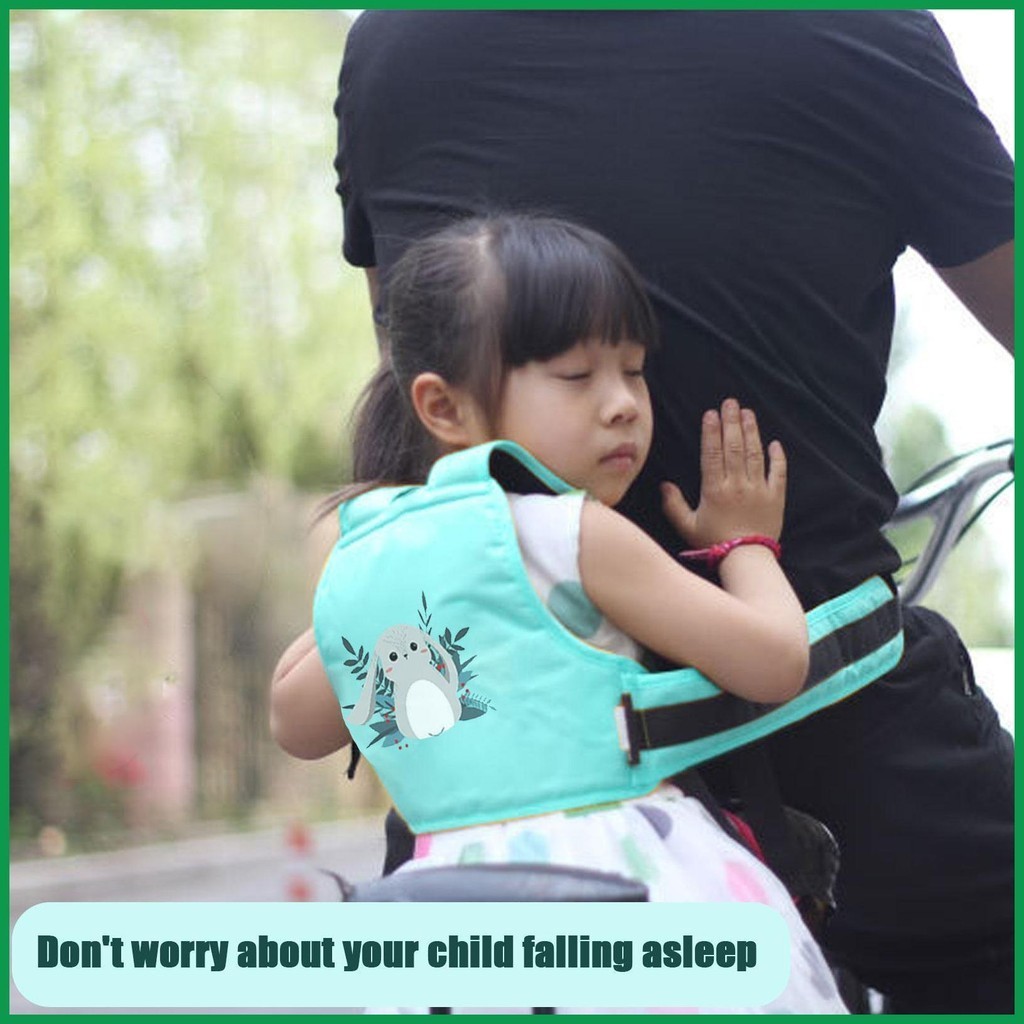 兒童安全帶可愛圖案摩托車安全帶適用於兒童肩部乘客安全帶和自行車座椅帶 lutw