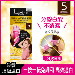 Liese 莉婕頂級一按即梳染髮霜-5深慄棕色