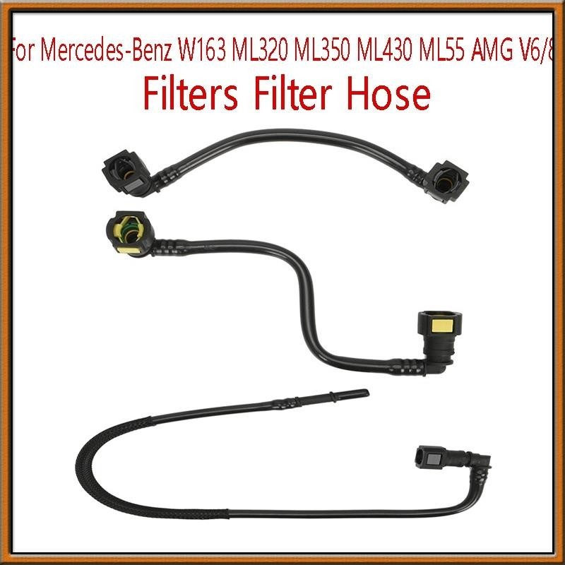 1 套/3 件汽車過濾器過濾器軟管燃油管套件適用於梅賽德斯-奔馳 W163 ML320 ML350 ML430 ML55
