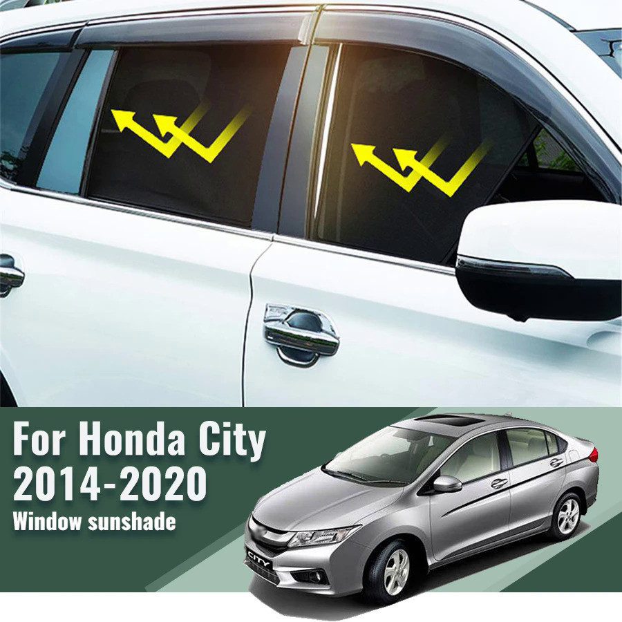 HONDA 本田城轎車汽車遮陽板 2014-2020 磁性汽車遮陽板前擋風玻璃框架窗簾後側窗遮陽板遮陽板