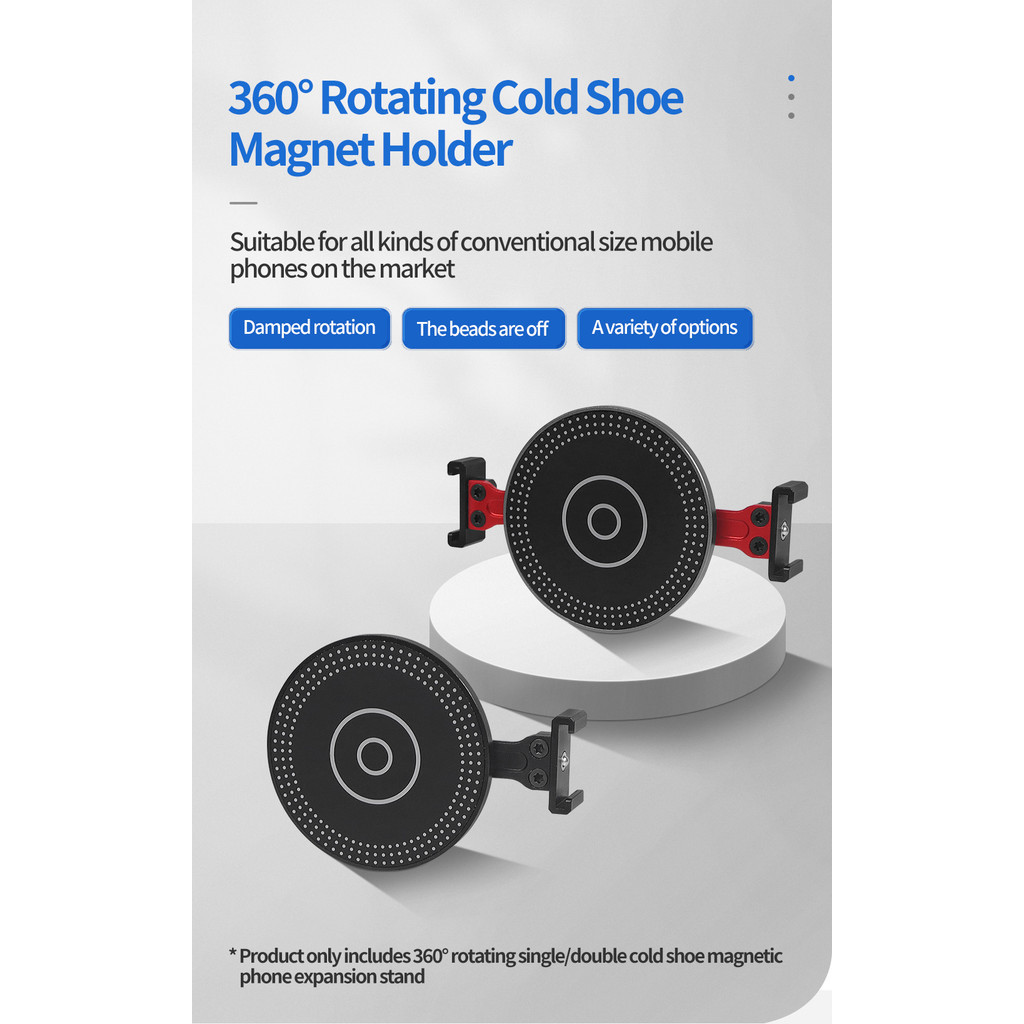 飛曹360° 用於 Magsafe 智能手機快速釋放配件的帶冷靴的磁性手機支架