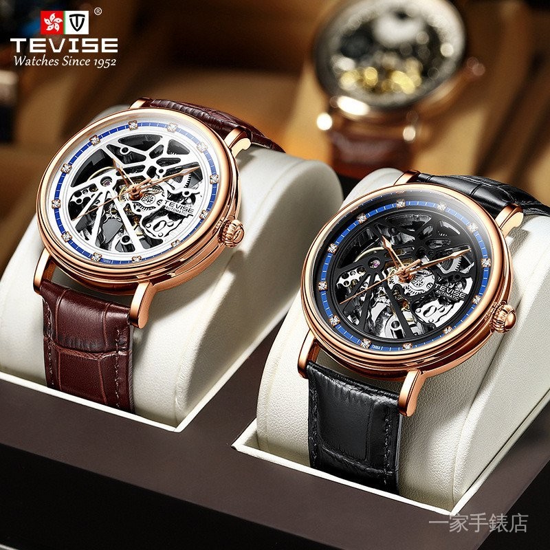 【現貨秒發】特威斯新品手錶男士簡約動機械錶夜光高級腕錶 KZNZ