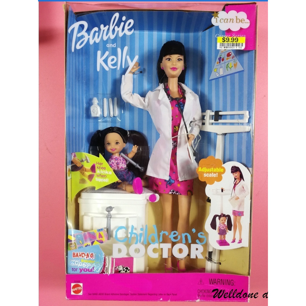 【现货】Barbie Children's Doctor 2000 黑髮 兒科醫生芭比娃娃黑髮