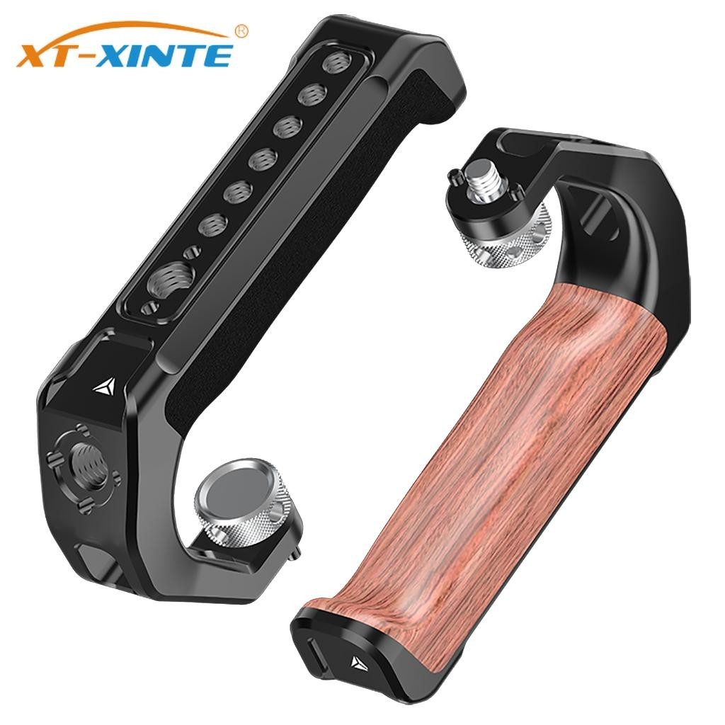 Xt-xinte 通用相機頂部手柄帶冷靴 3/8 Arri 1/4 螺絲孔,用於數碼單反相機籠拍攝