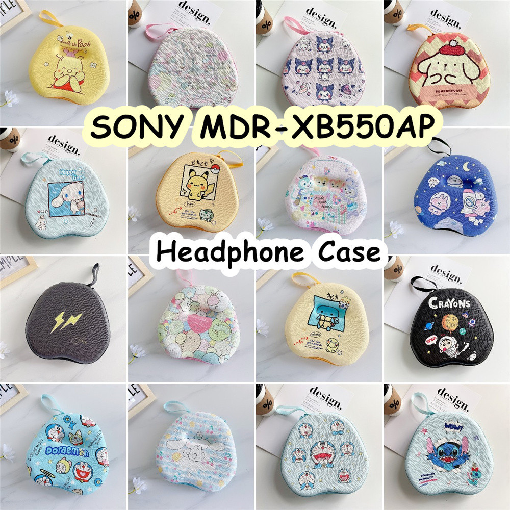 索尼 【現貨】適用於 Sony MDR-XB550AP 耳機套小眾卡通圖案耳機耳墊收納包外殼盒