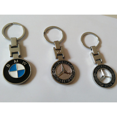 適用於寶馬賓士鋅合金雙面標誌BMW鑰匙扣 鑰匙圈 鑰匙吊墜
