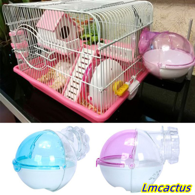 Lmcactus迷你寵物外置浴室透明遊樂場倉鼠籠配件寵物用品