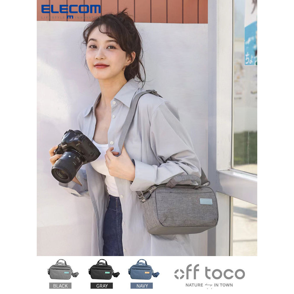 ELECOM輕便單肩手提包攝影包單眼背包off toco微單相機包佳能包包