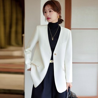 【Hana時尚】氣質白色西裝外套女設計感小眾春夏高級感修身休閒廓形小西服7575
