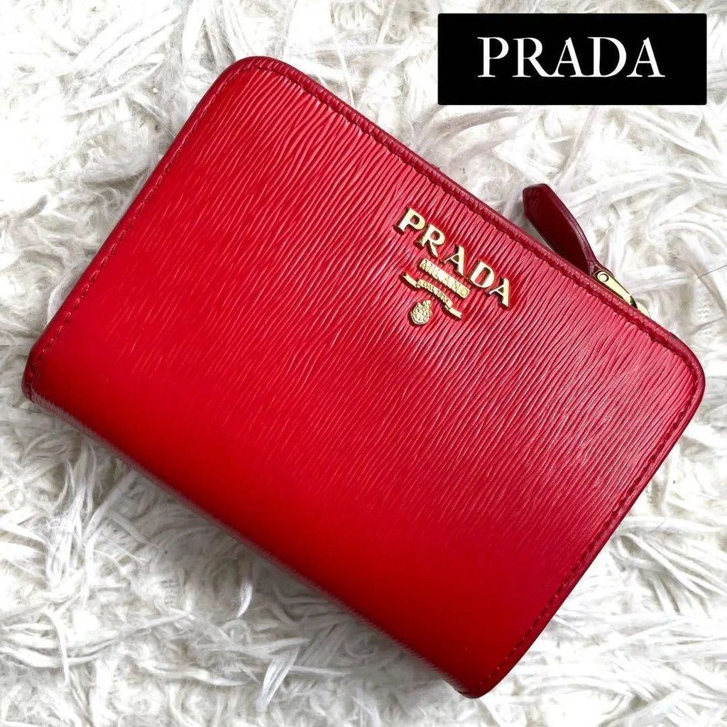 PRADA 短夾 Vitello Mini 日本直送 二手