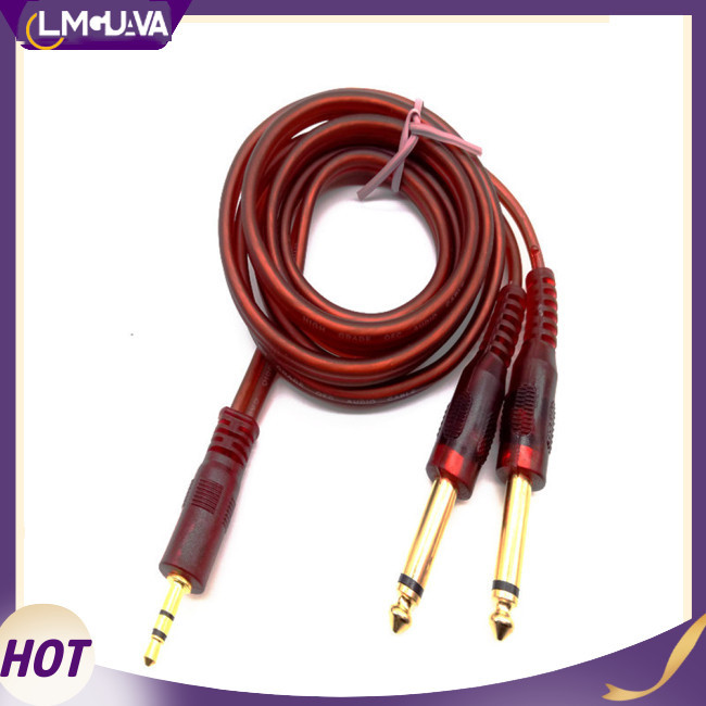 Lmg 1.5M 3.5mm 至 6.35mm 插孔插頭電纜連接器音頻混音器功率放大器線