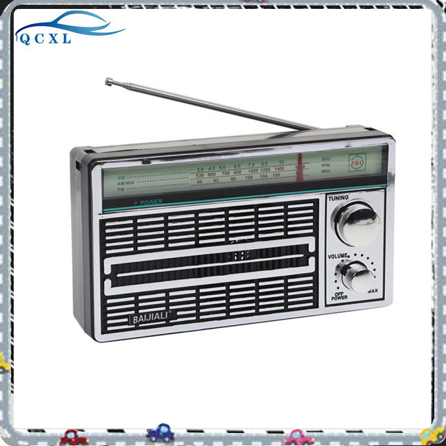 Am FM SW 收音機帶伸縮天線旋鈕調節收音機揚聲器電池供電便攜式收音機播放器最佳