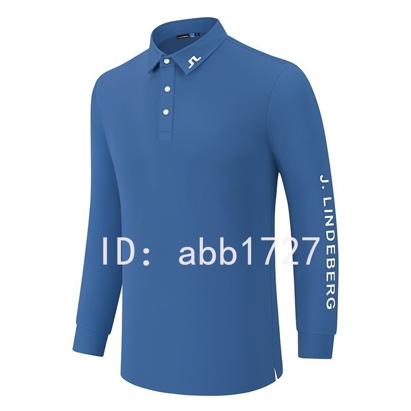 【限時優惠】J.LINDEBERG 高爾夫長袖T恤男士秋冬舒適運動polo衫 Golf服裝男裝速乾球衣#2301