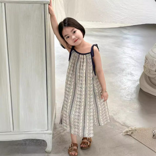 兒童洋裝 女童韓版碎花吊帶洋裝 女寶寶夏季寬鬆吊帶裙