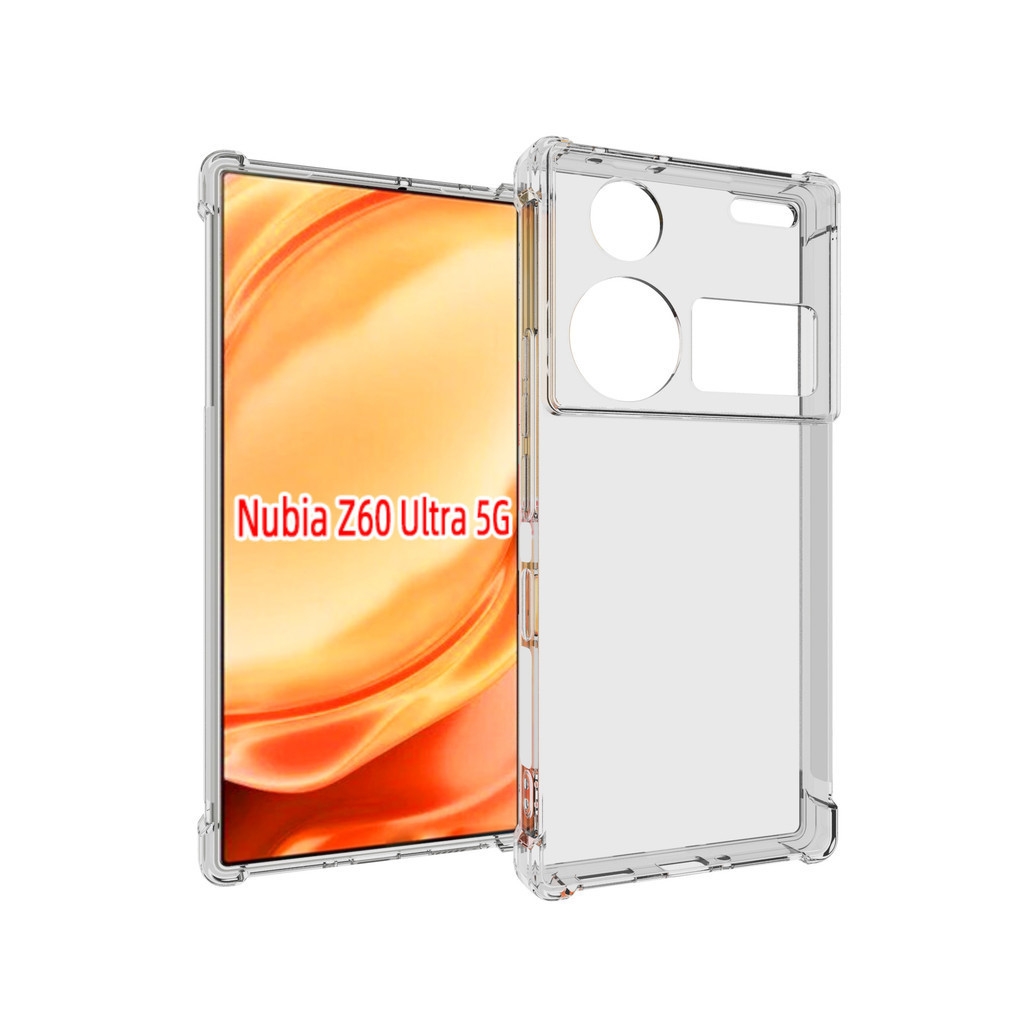 NUBIA ZTE 中興努比亞 Z60 Ultra 5G NX721J 透明透明手機殼軟 TPU 矽膠全保護殼背面防震蓋