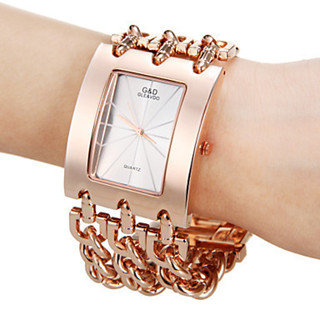 G&D歐洲站簡約手錶 時尚款三鏈銀帶黑白麵女裝石英錶 手鍊石英錶 女士手錶 時裝表 腕錶 手錶 禮物