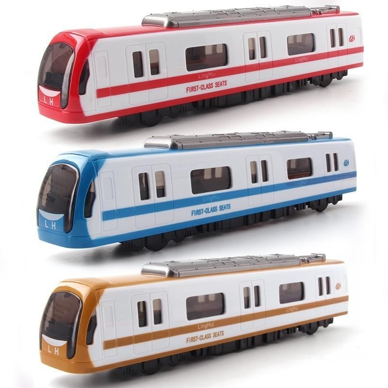 懷舊綠皮火車模型慣性高鐵捷運仿真蒸汽火車頭內燃機車兒童玩具車