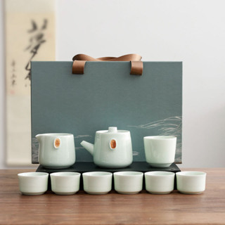 哥窯茶具套裝 家用陶瓷泡茶壺 中式茶杯便攜式旅行茶具