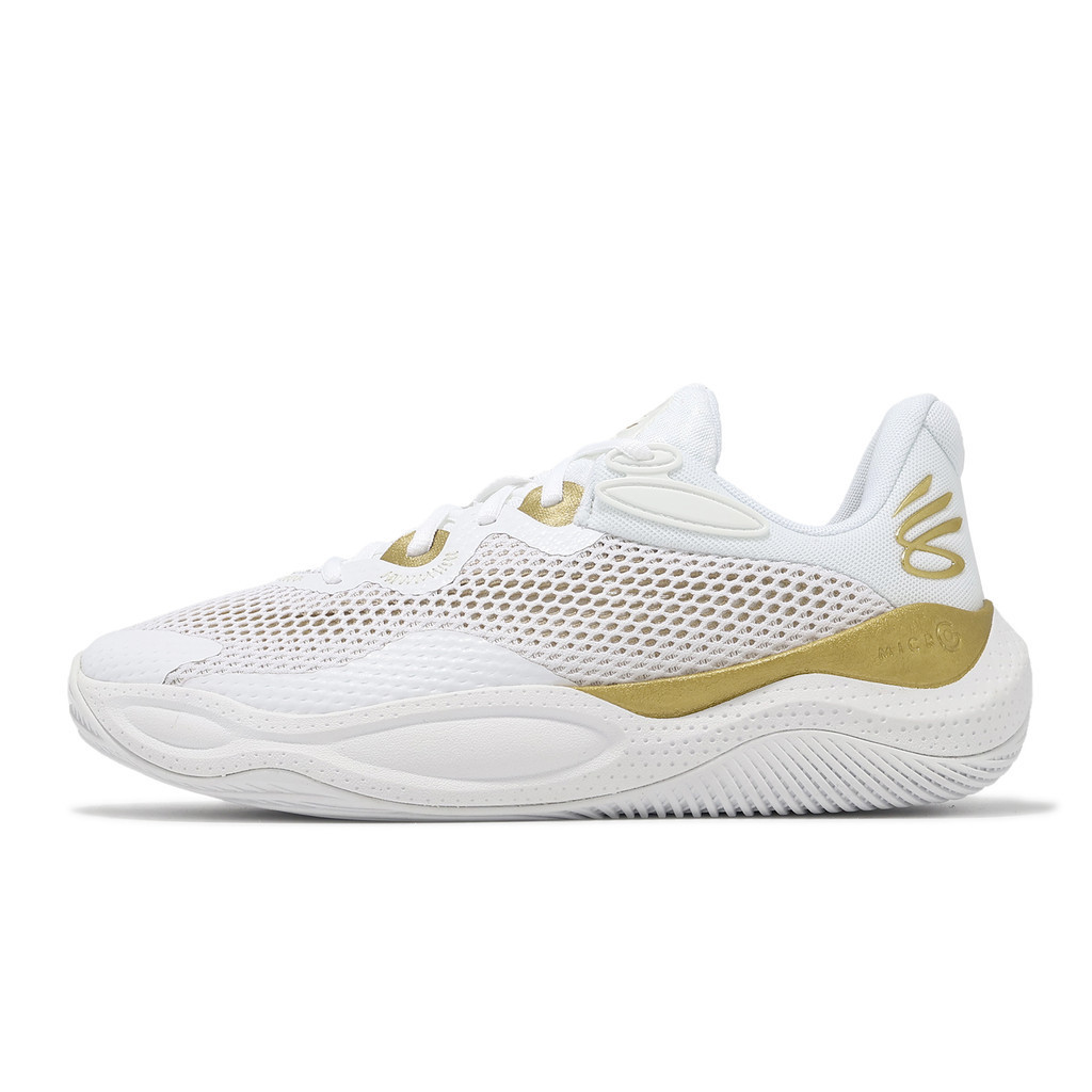 Under Armour 籃球鞋 Curry Splash 24 咖哩 低筒 白 金 男鞋 ACS 3027262101