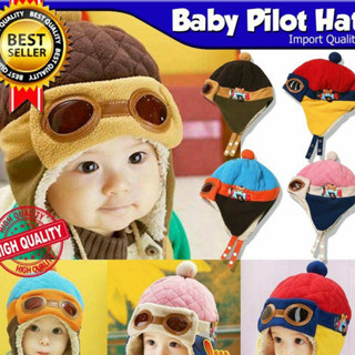 Pororo THE PILOT 韓國嬰兒時尚帽子可愛韓國嬰兒帽無簷小便帽