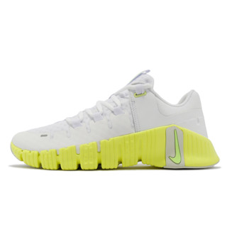 Nike 訓練鞋 Wmns Free Metcon 5 白 螢光黃 健身重訓 女鞋 【ACS】 DV3950-106