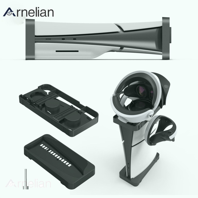Arnelian 立式支架遊戲機支架支架遊戲機底座支架帶耳機掛鉤兼容 PS5 Slim