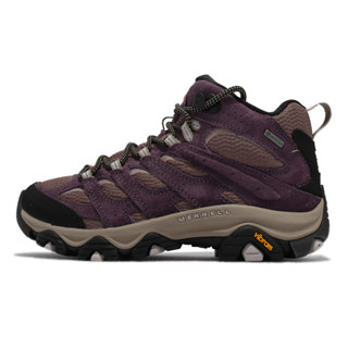 Merrell 戶外鞋 Moab 3 Mid GTX 紫 黑 女鞋 中筒 真皮 登山鞋 膠底【ACS】 ML135482