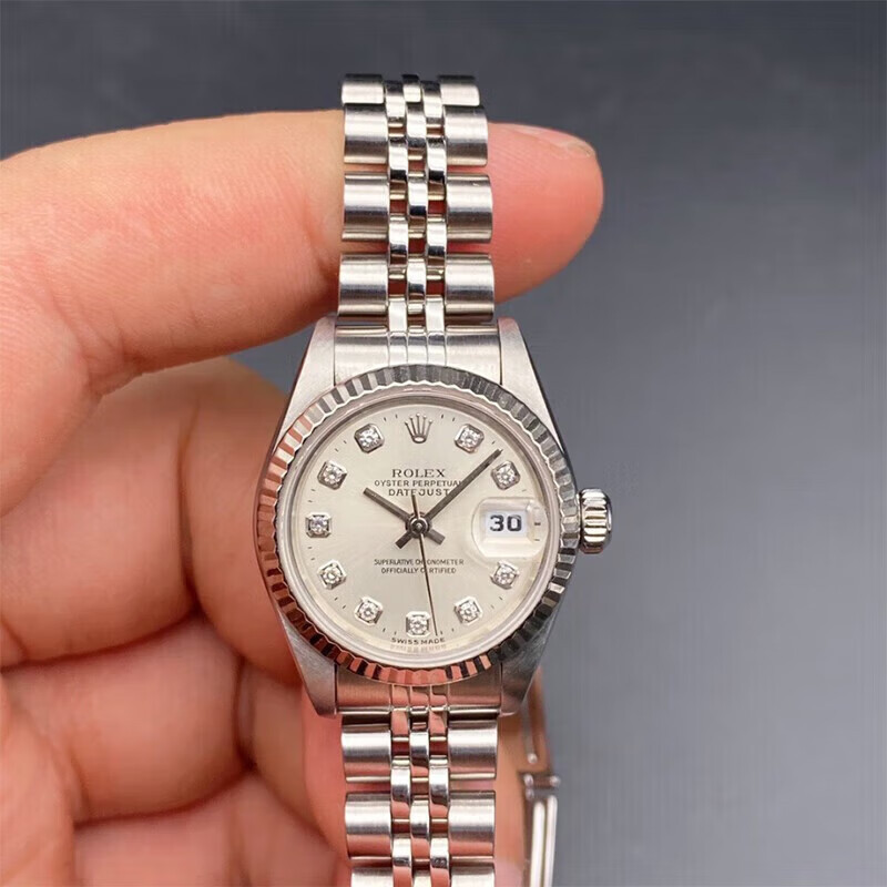 女表日誌系列自動機械錶179174精鋼時尚休閒後盤後鑽女士腕錶 26mm-銀盤