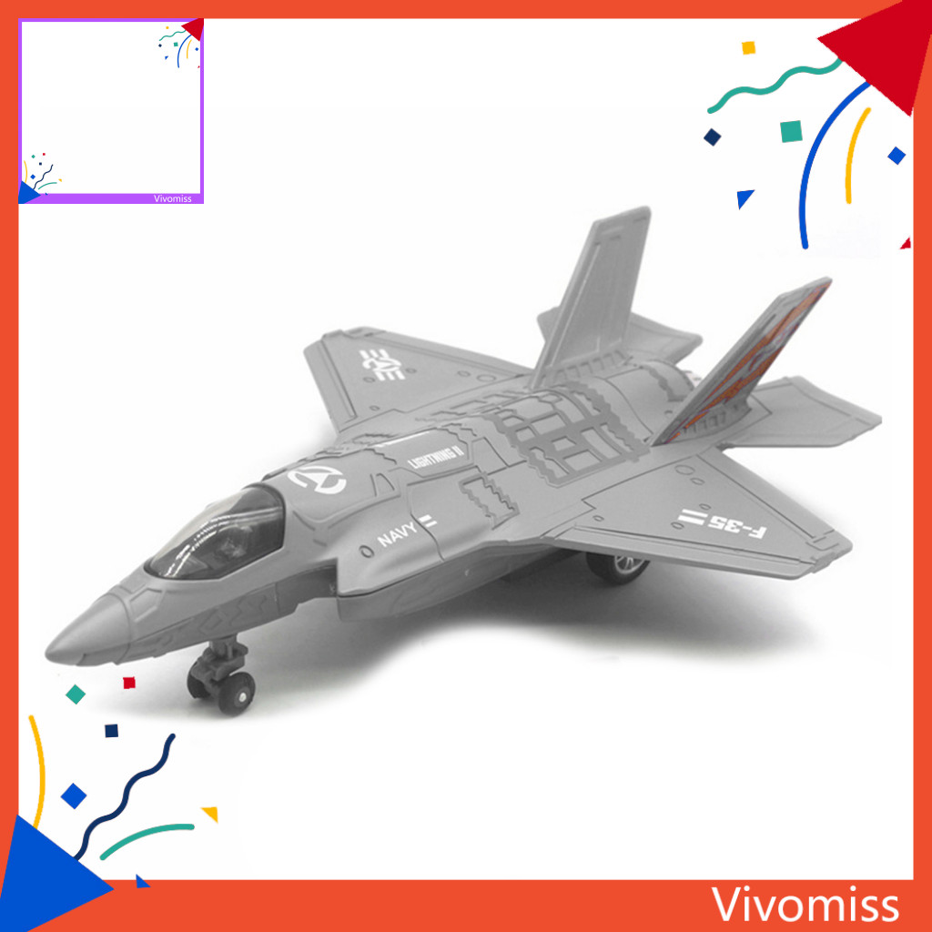 【VM】大型合金迴力F-35戰鬥機模型音樂LED飛機玩具