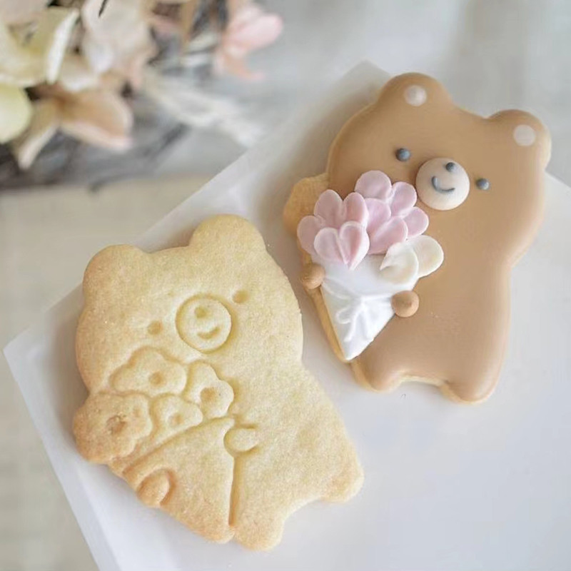 【現貨】【母親節模具】韓系 小熊餅乾模 抱抱系列 熊寶寶花朵雨傘愛心情人節 母親節 烘焙工具