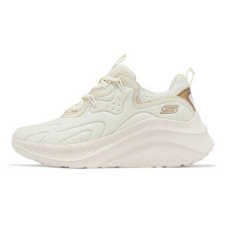 Skechers 休閒鞋 Bobs Chaos HI 女鞋 米白 玫瑰金 高跟厚底 [ACS] 117513OFWT
