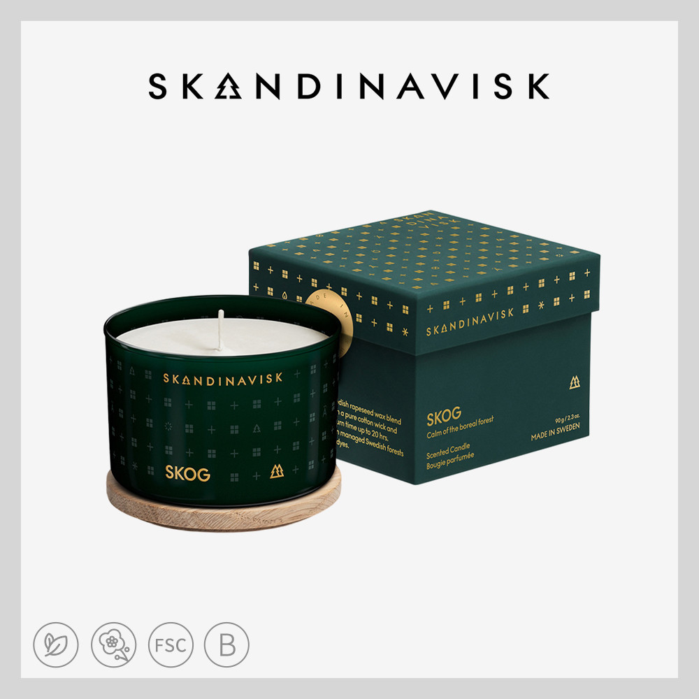 丹麥 Skandinavisk 香氛蠟燭聖誕節限定版 - SKOG 挪威森林 ( 90g/400g ) 聖誕節禮物 送禮