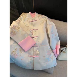 New Chinese style light Chinese style Tang style top with a