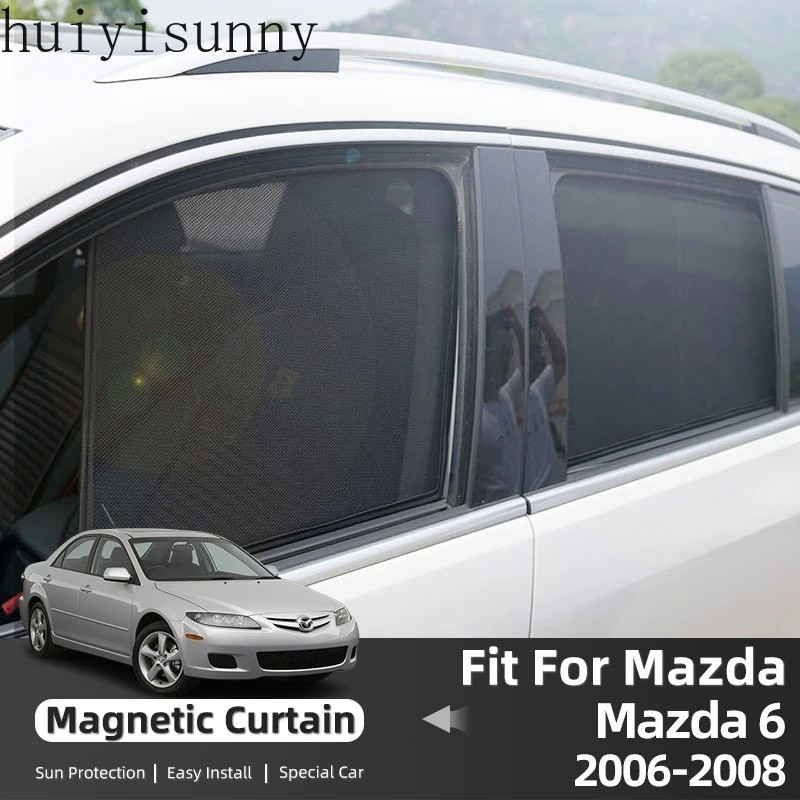 MAZDA Hys 適用於馬自達 6 GG 轎車 2002-2008 Mazda6 MPS 汽車遮陽板前擋風玻璃磁性網簾